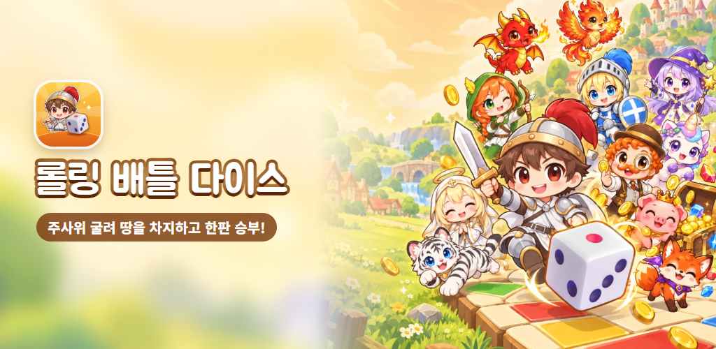 롤링 배틀 다이스 게임 화면
