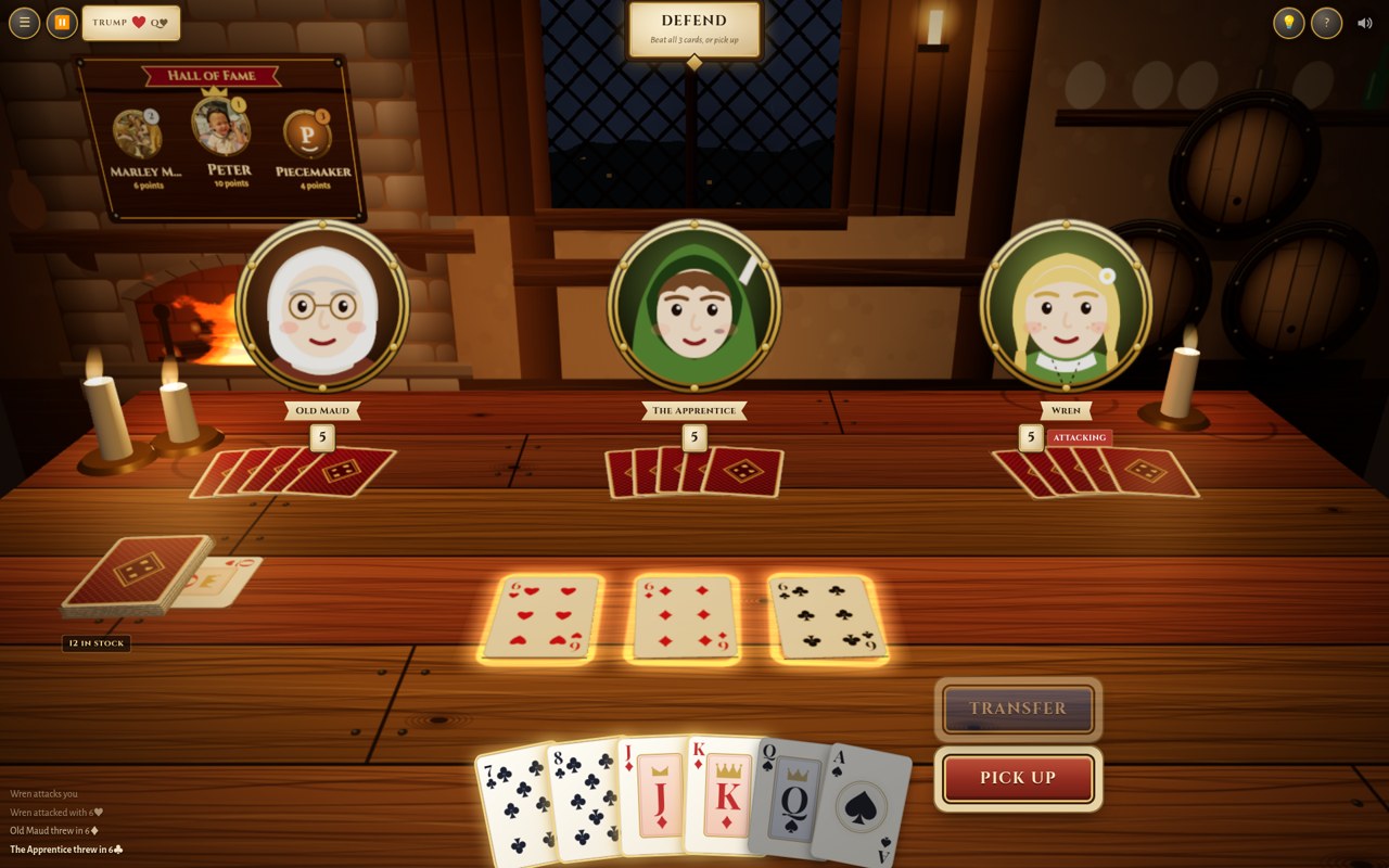 Durak Card Game 게임 화면